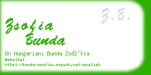 zsofia bunda business card